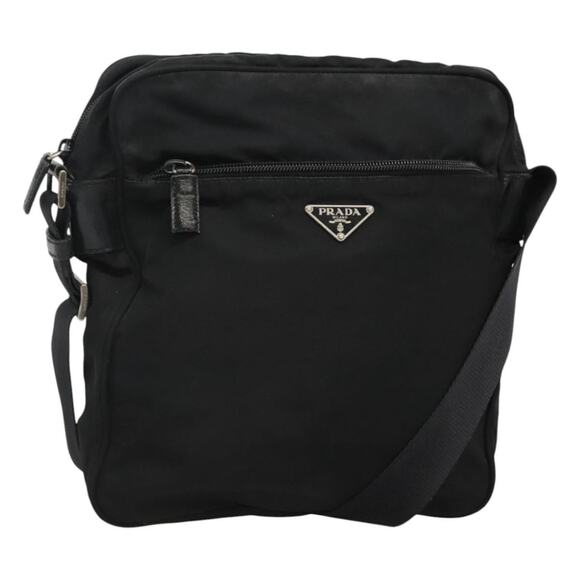 PRADA Shoulder Bag Nylon Black - Picture 1 of 13
